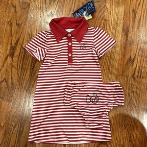 Prodoh, Garnet Dress W/ Bloomers. NWT. Sz 3t